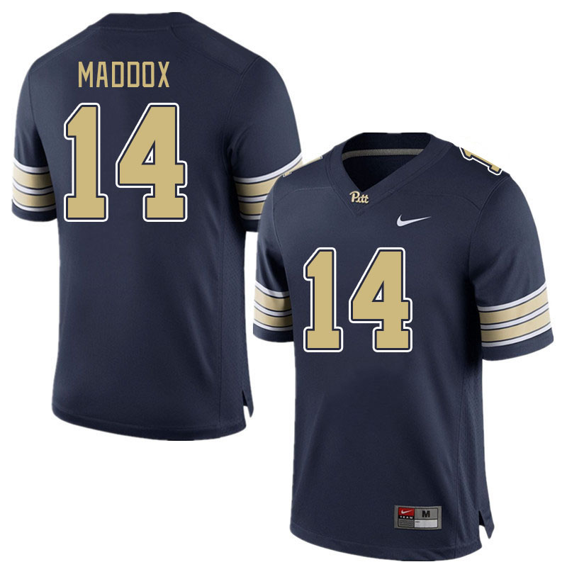 Pitt Panthers #14 Avonte Maddox College Football Jerseys Stitched Sale-Navy